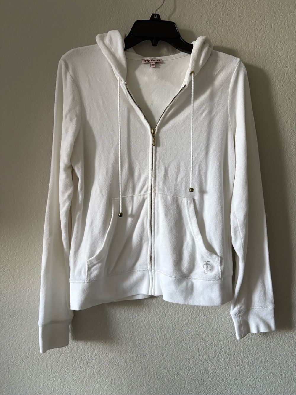 Women's White Zip Hoodie